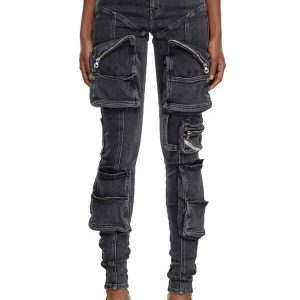 Diesel Skinny Jeans 1984 Slandy-High 09F27 Black/Dark grey Woman