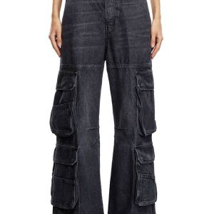 Diesel Relaxed Jeans 1996 D-Sire 0HLAA Black/Dark grey Woman