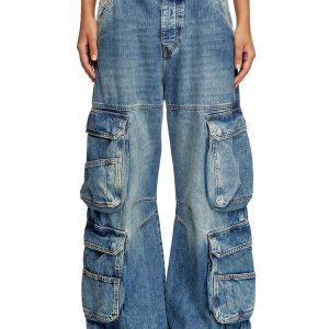 Diesel Relaxed Jeans 1996 D-Sire 0NLAX Medium blue Woman