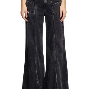 Diesel Flare Jeans D-Akii 068HN Black/Dark grey Woman