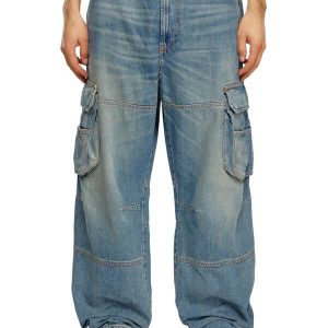 Diesel Relaxed Jeans D-Fish 09J83 Light Blue Man