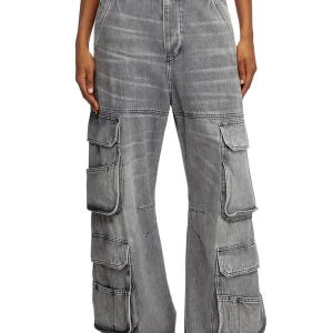 Diesel Relaxed Jeans 1996 D-Sire 0DCBE Light Grey Woman