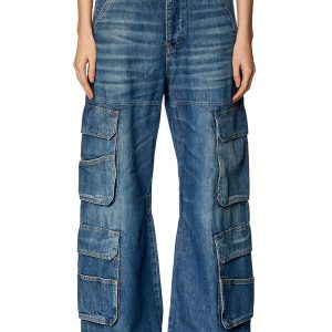 Diesel Relaxed Jeans 1996 D-Sire 0NJAN Light Blue Woman
