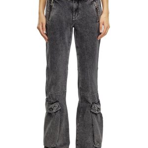 Diesel Bootcut Jeans D-Poky 0CBDH Black/Dark grey Woman