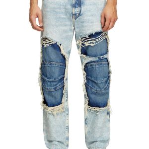 Diesel Relaxed Jeans D-Fire 0AJEN Light Blue Man